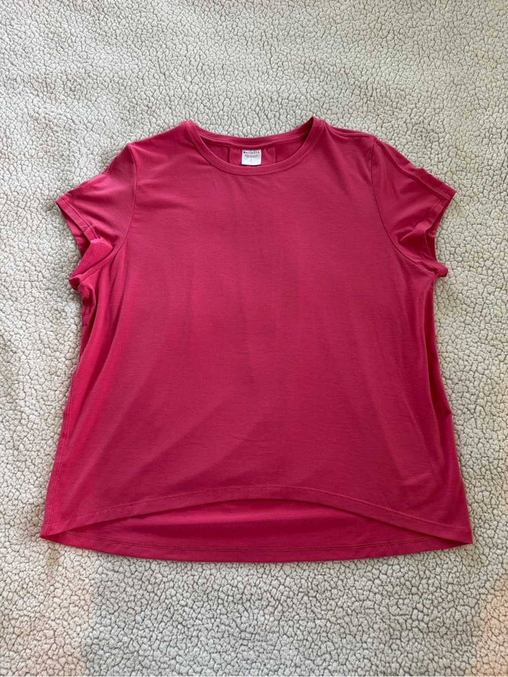 Athleta Pink Crew Neck Short Sleeve Tee